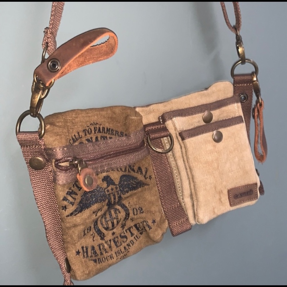 Selina Vaughan Bag in Canvas and Leather Messenger Work Satchel